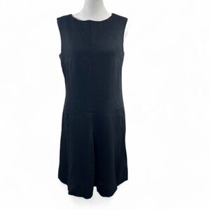 VTG 60's Black A-line Sheath Dress Size M Union Goth Corpcore Office Siren Emo